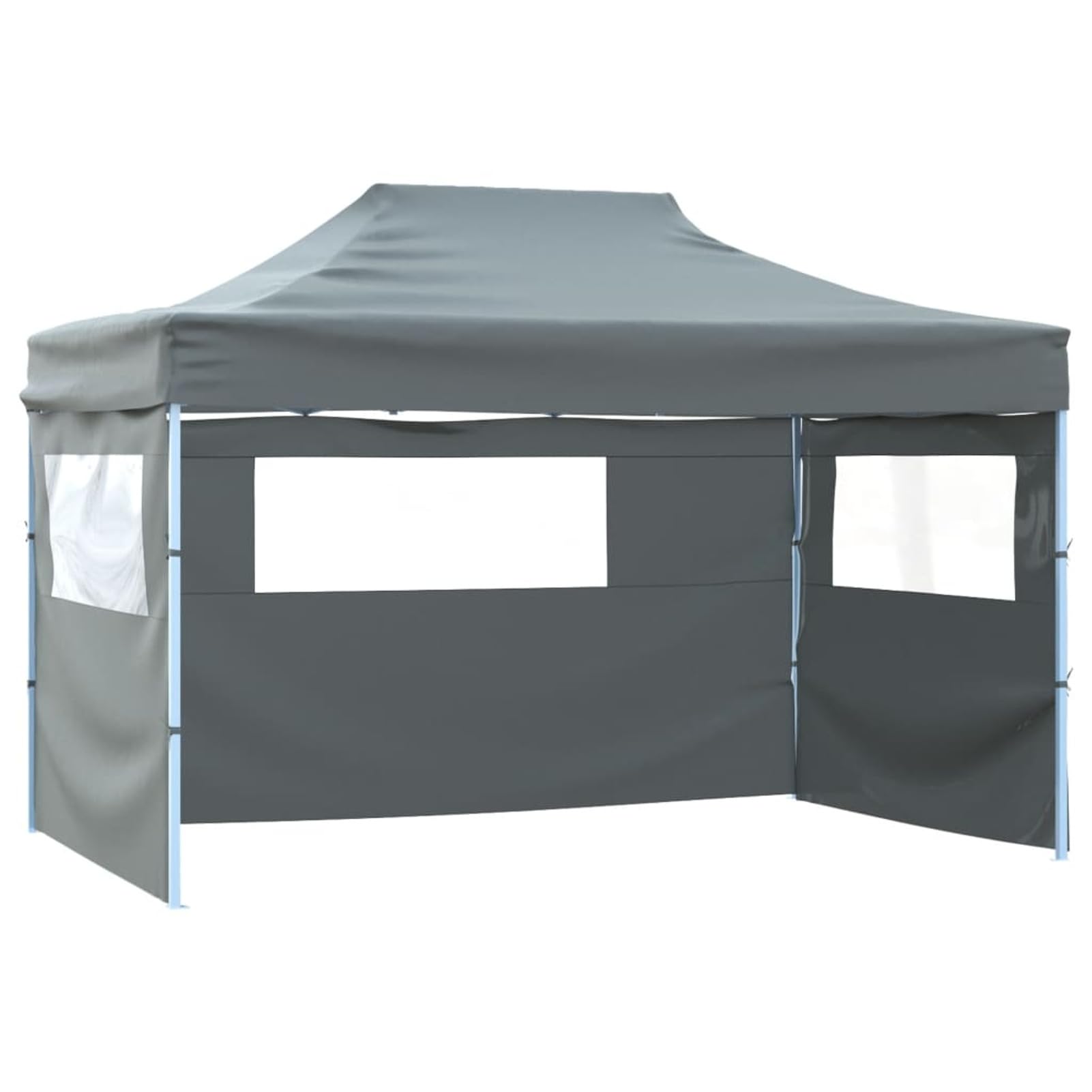 LAPOOH Gazebo Professionale Pieghevole 3 Pareti 3x4m Acciaio Antracite,Protezione UV,Impermeabile,Gazebo da Giardino(SPU:48896)
