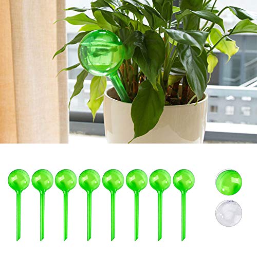 RAILONCH 8 x Irrigation Balls, Dosed Irrigation, 1-2 Weeks, Potted Plants, Plastic, Transparent, PVC