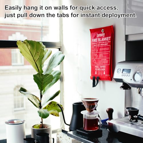 iGreely-Emergency-Fire-Blanket-for-Home-2-Pack-39-x-39-Prepared-Hero-Fire-blanket-Suppression-Fiberglass-Fire-Blanket-for-HomeKitchen-Camping-Car-Office-Grill-Warehouse-Emergency-Survival-Safety