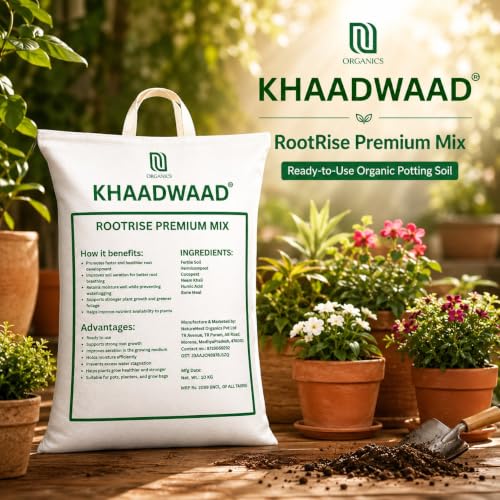 Image of Root Premium Organic Potting Soil Mix for Plants | Ready to Use Growing Medium for Home Garden, Terrace Garden, Pots, Planters & Vegetables | 20 KG
