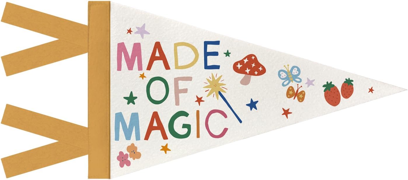 Whimsical Nursery Toddler Playroom Decor Cute Pennant Banner Flags