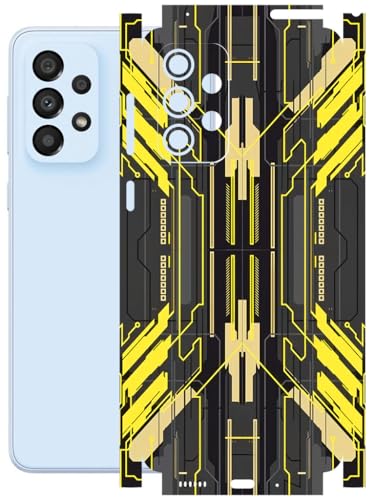 Image of AtOdds - Full Body Back Screen Guard Protector Film - Lamination Wrap Skin Sticker Compatible with Samsung Galaxy A33 (5G) | Scratchproof Matte Finish (Cyber Yellow)