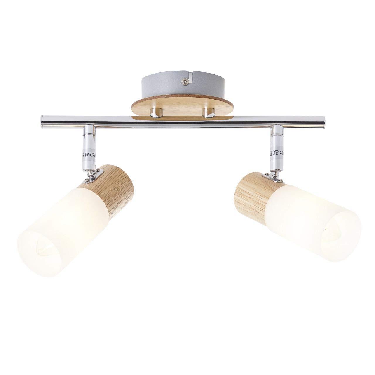 Brilliant Babsan Downlight, Length 27.5 Cm, Light Wood, 2-Bulb.