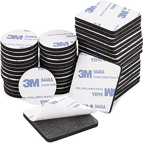 ZISMA Double Sided Sticky Pads 50 Pcs Heavy Duty Strong Mounting Adhesive Foam Pads Waterproof Square (40mm x 40 mm) & Round (30mm)