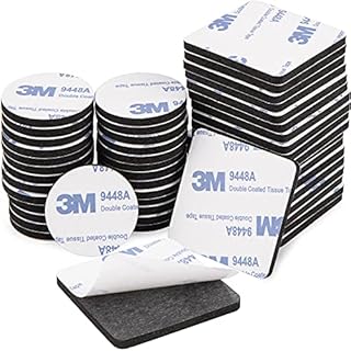 ZISMA Double Sided Sticky Pads 50 Pcs Heavy Duty Strong Mounting Adhesive Foam Pads Waterproof Square (40mm x 40 mm) & Round (30mm)