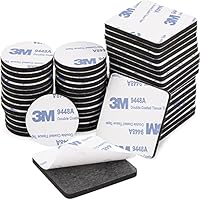 ZISMA Double Sided Sticky Pads 50 Pcs Heavy Duty Strong Mounting Adhesive Foam Pads Waterproof Square (40mm x 40 mm) & Round (30mm)