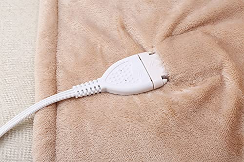 Marquess Heated Throw Electric Blanket Micro Plush Sherpa And Reversible Flannel Washable Cozy Blanket With 4 Heat Settings/Safety 4 Hours Auto-Off Controller(Linen,50''×60'') #TOP5