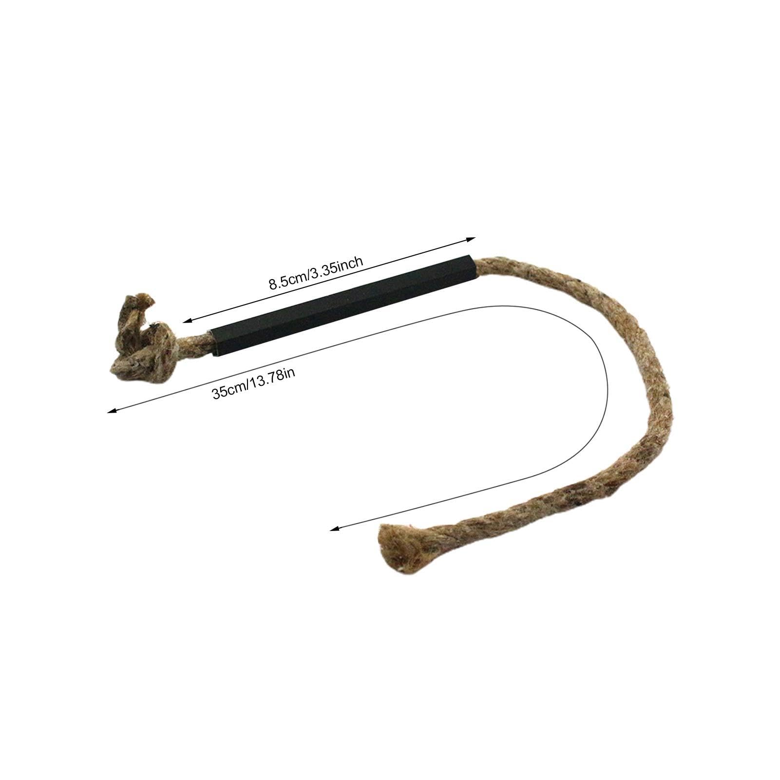 Cuerda de fuego tubo de yesca de yute de aluminio anodizado para camping