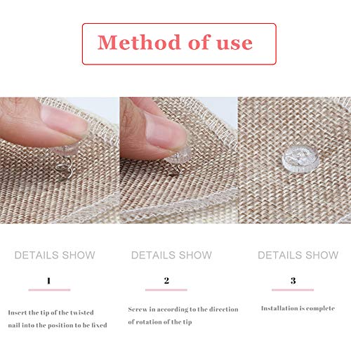 Image of Lunarm 40pcs Upholstery Tacks Clear Heads Twist Pins 0.59 inches | 2 Styles Upholstery Tacks for Furniture, Bedskirt, Slipcovers, Seat Covers, Leather, Cloth and Other Fabric with Box