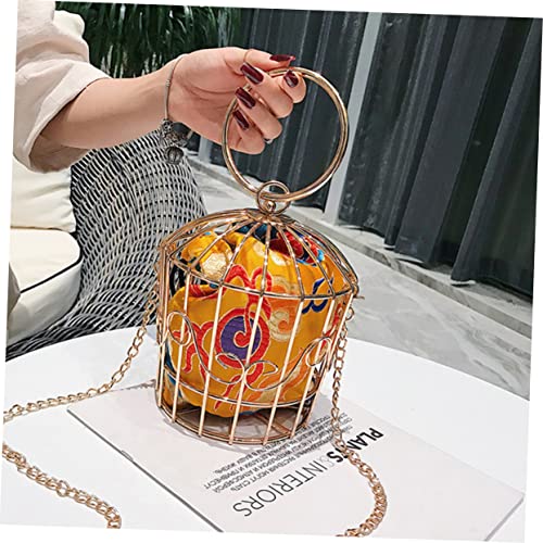Sac cage à oiseaux rigide jaune au design architectural exclusif - 5