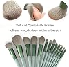 Set de brochas de maquillaje Koccido de 22 piezas, kit de maquillaje con brocha de base y sombra de ojos (verde, set de 22 piezas), poliéster, set de 22 piezas 4