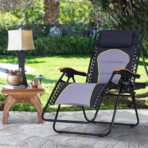 10 Best Zero Gravity Chair for Heavy Person: Top Recliners for Ultimate Comfort 6 MAISON ARTS Oversized XXL Padded Zero Gravity Lounge Chair 30