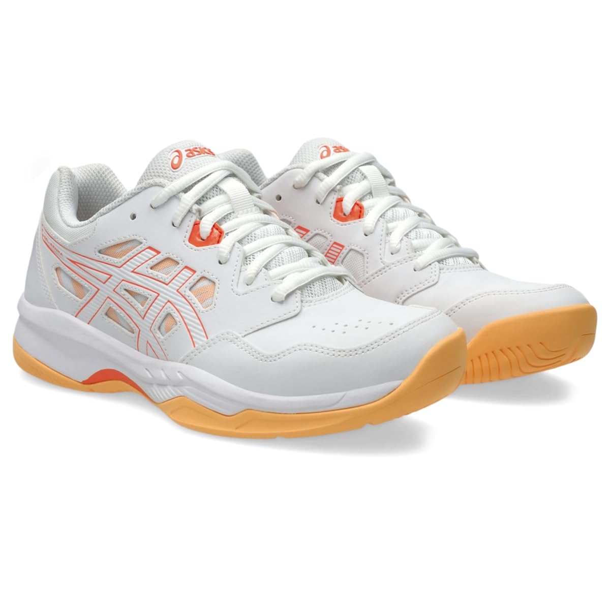 ASICS Women's Gel-RENMA Pickleball Shoes, 8, White/Vivid Coral