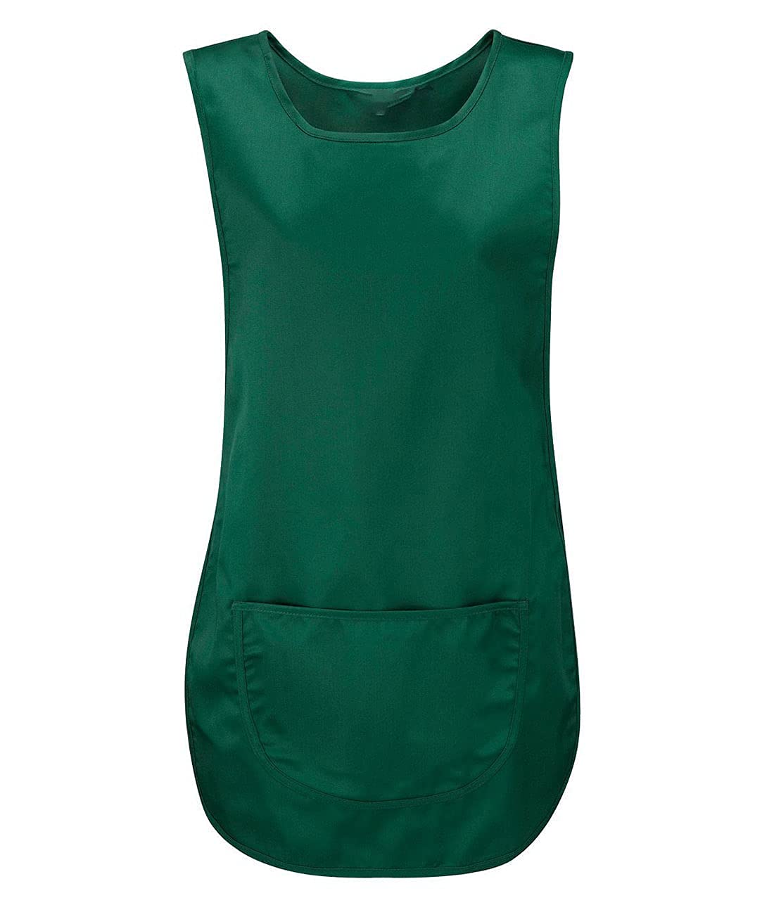 Fairy Boutique Women's Bottle Green Sleeveless Plain Pocket Apron Cleaning Vest Top Catering Work Wear Tabard ( Xlarge)
