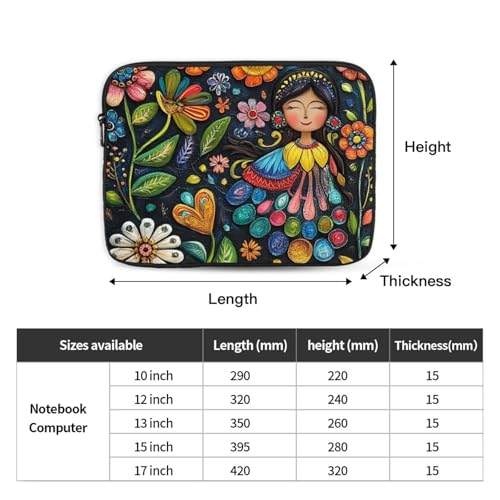 Funda para portátil 17 pulgadas estilo boho folk miniatura 2