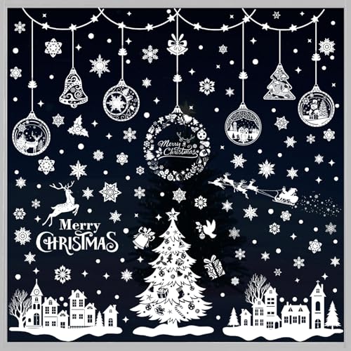 Inreeme Fensterbilder Weihnachten Fensterdeko Selbstklebende 244Stk -...