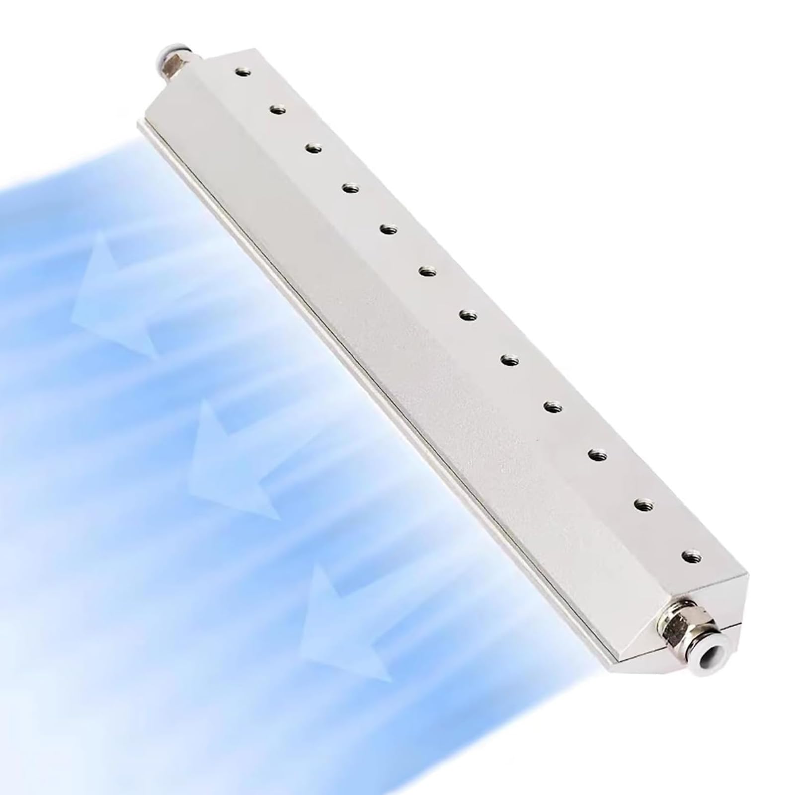 Soffiatore industriale a lama d'aria, lama d'aria soffiante per polvere, lega di alluminio con filettatura da 1/4", efficace rimozione di polvere e acqua per linee di produzione industriale