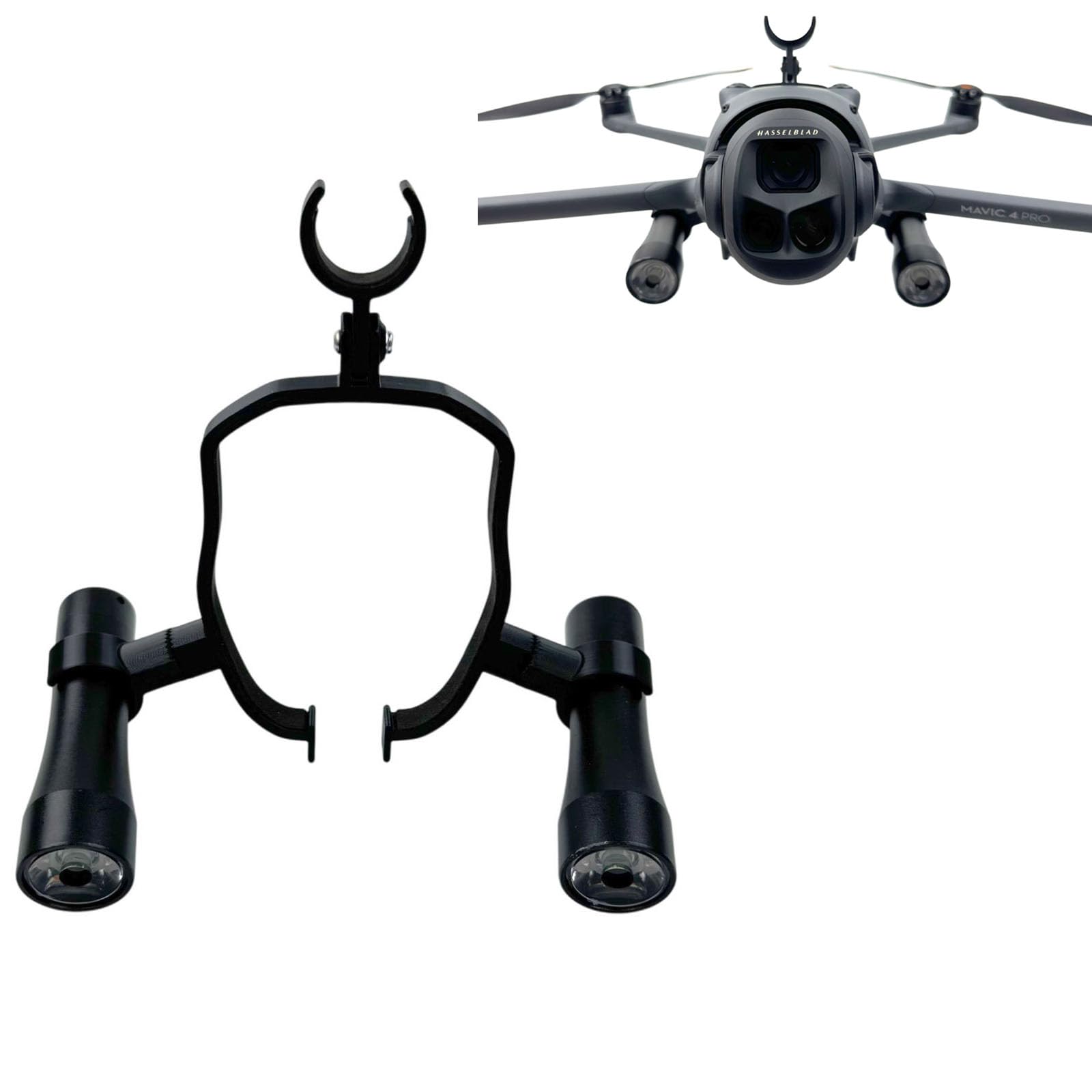 OURHZTB Night Flight Searchlight LED Flashlight for DJI Mavic 4 Pro, Drone Aassist Light Emergency Flashers Fill Light with Mount Bracket Holder for DJI Mavic 4 Pro Accessories