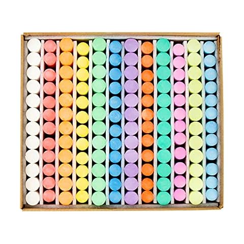 FELIZROCA 144pcs Chalks, Chunky Chalk, Pavement Chalks for Children, Sidewalk Chalk, Chalk Kids, Chalk Set, Washable Chalk, Art Chalks Play For Kid and Adult, Paint on School Classroom Chalkboard Cover