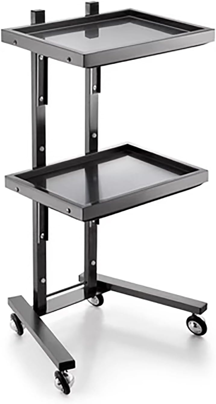 Collapsible Wire Cart, Mobile Clinic Serving Lab Cart, Commercial Grade Metal Cart, 360°Rotation Catering Storage Cart, for Hospitals Clinics Spas Beauty Salons (One Color Silver)