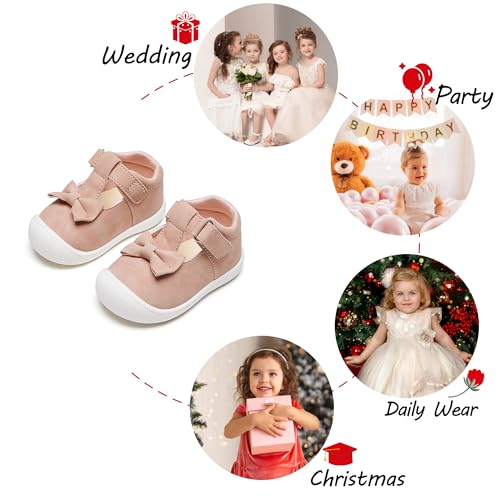 Image of PHIRAMIN Toddler Girl Mary Jane Dress Shoes-Little Girl School Uniform Shoes for Wedding Party
