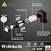 Alla Lighting 2400 Lumens 5201 DRL PS24WFF 5202 LED Fog Lights Bulbs, 6000K Xenon White PS19W 12085C1 Fog Lamps Replacement