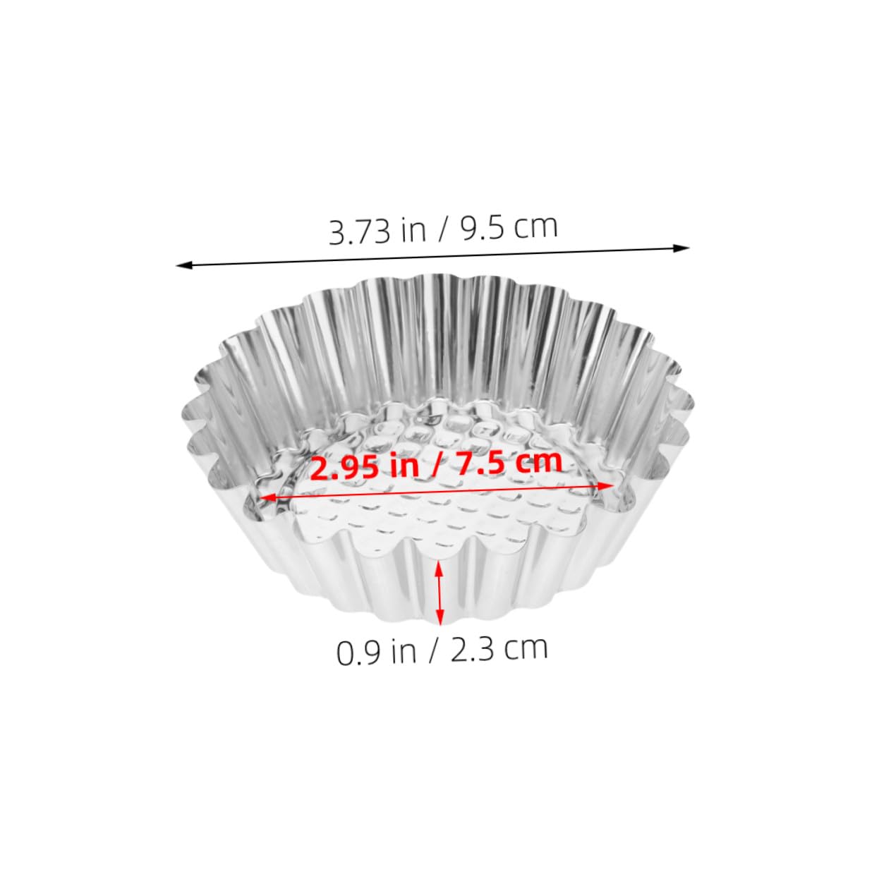 BESTYASH Moldes para Mini Tartaletas 30 Piezas de Acero Inoxidable | Borde Floral Ondulado, Color Plata, Uso Versátil en Horneado Comercial, Limpieza Sencilla y Desmolde Fácil