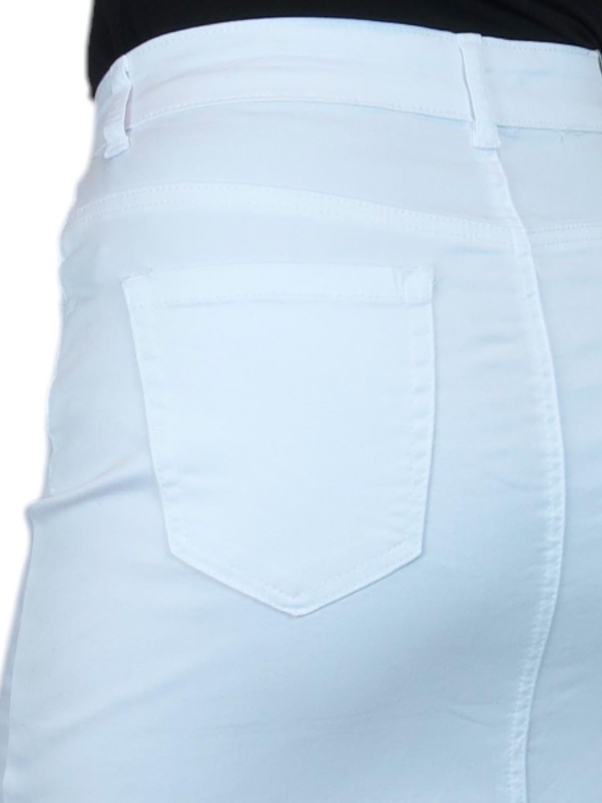 Damen-Bleistiftrock Aus Schwerer Baumwolle, Jeans-Stil, Lässig 34-46