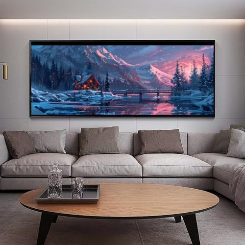 Diamond Painting Coucher de Soleil XXL 120x50cm Broderie Complet
