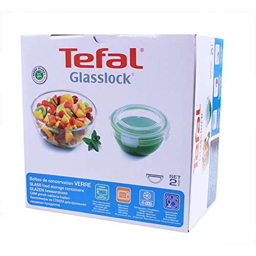 Tefal vetro slock 2 X Barattoli di Latta Rotondo