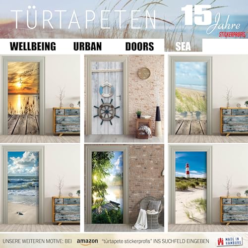 Stickerprofis Türtapete selbstklebend TürPoster - SYLTER DÜNE - 3D Türaufkleber Türfolie