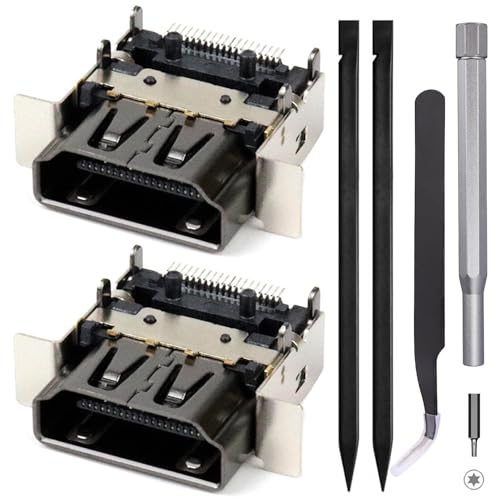 Ikpek 2 Pack Replacement Port for Xbox Series X Display Socket Jack Connector Replacement for XSX Console Original OEM Quality with Tools M1087810