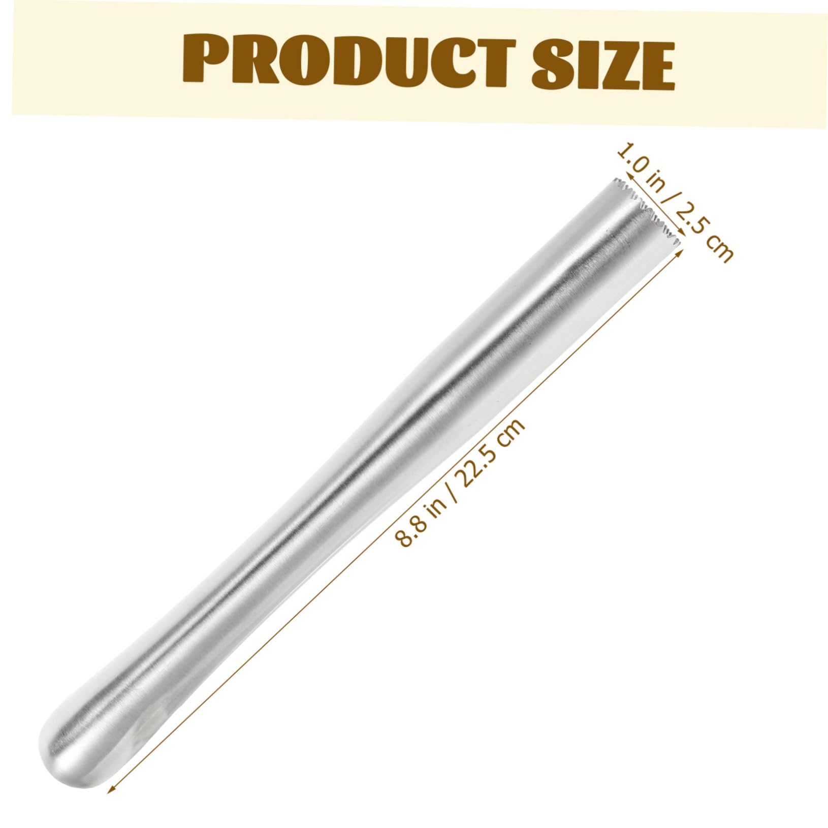 COLLBATH 1pc Stainless Steel Wine Bottle Swizzle Barware Lemonade Bar Muddler Tool Drink Ice Hammer Strainer Cocktail Muddlers Stirrers Wine Mixer Drill Staineless Steel Ice Stick Silver