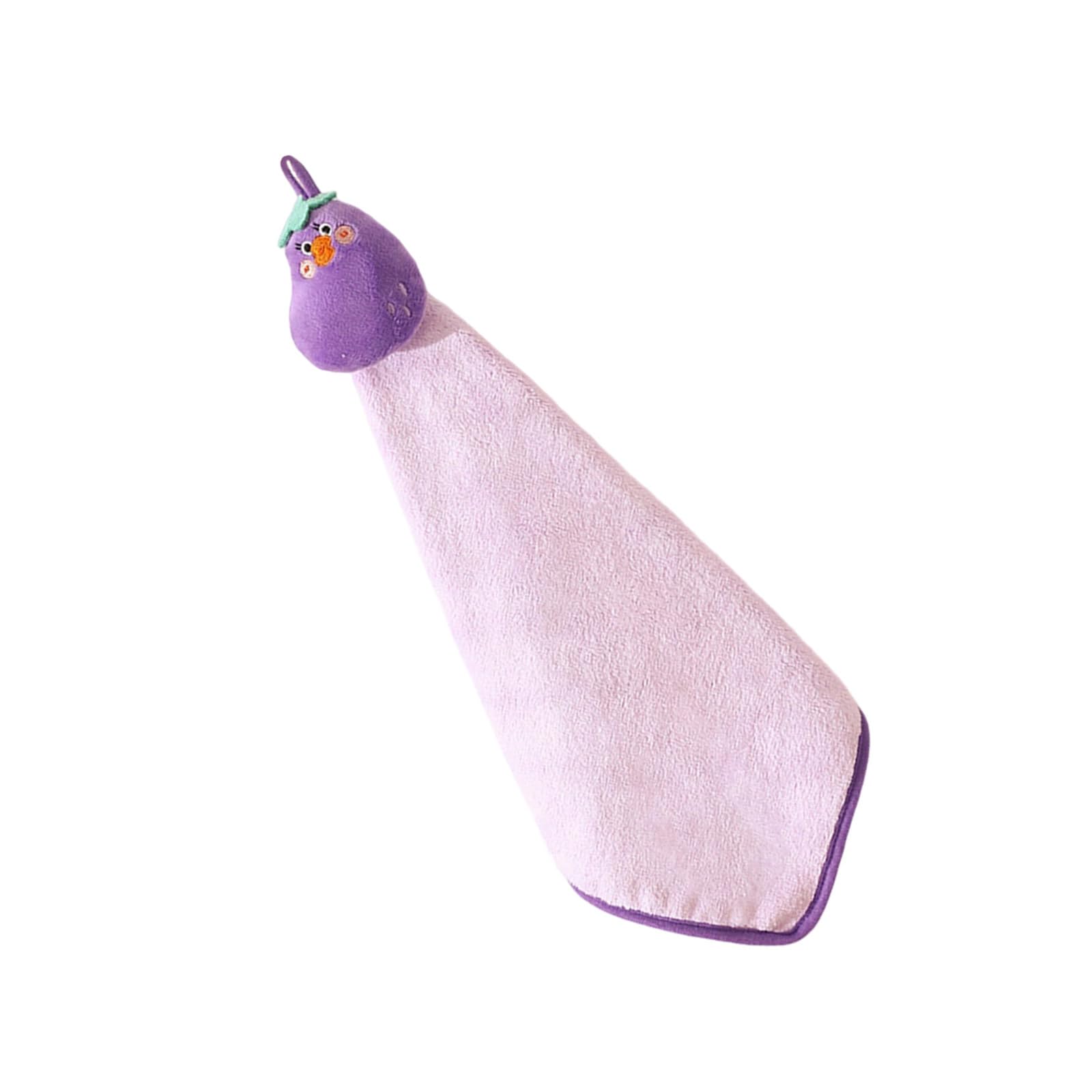 Buxuaaaa Adorable Funny Themed Corals Velvets Hanging Towel, High Absorbency Small Towel for Home and Bathroom Use Quirkys Kitchen Bath Towels