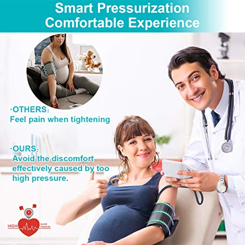 Atrilly Blood Pressure Monitor, Automatic Digital Bp Monitor Upper Arm with Cuff 22-32cm, Large Screen, 2x99 Memory, Blood Pressure Machine Pulse Rate Monitor for 2 User Home Personal Use