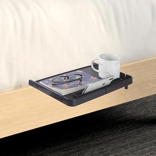 Miniatura 6 de Mesita de noche flotante Bandeja lateral para estantería, para litera/dormitorio/habitación de los niños (negro) Negro,Blanco