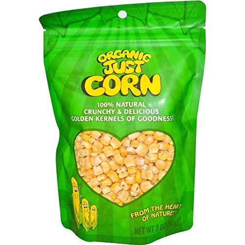 Karen's Naturals Organic Just Corn, 3 Ounce Pouch, All Natural Freeze Dried Vegetables, Keto, Vegan, Gluten Free, Healthy Dried Veggie Snacks with No Additives or Preservatives, Dairy Free, Non-GMO