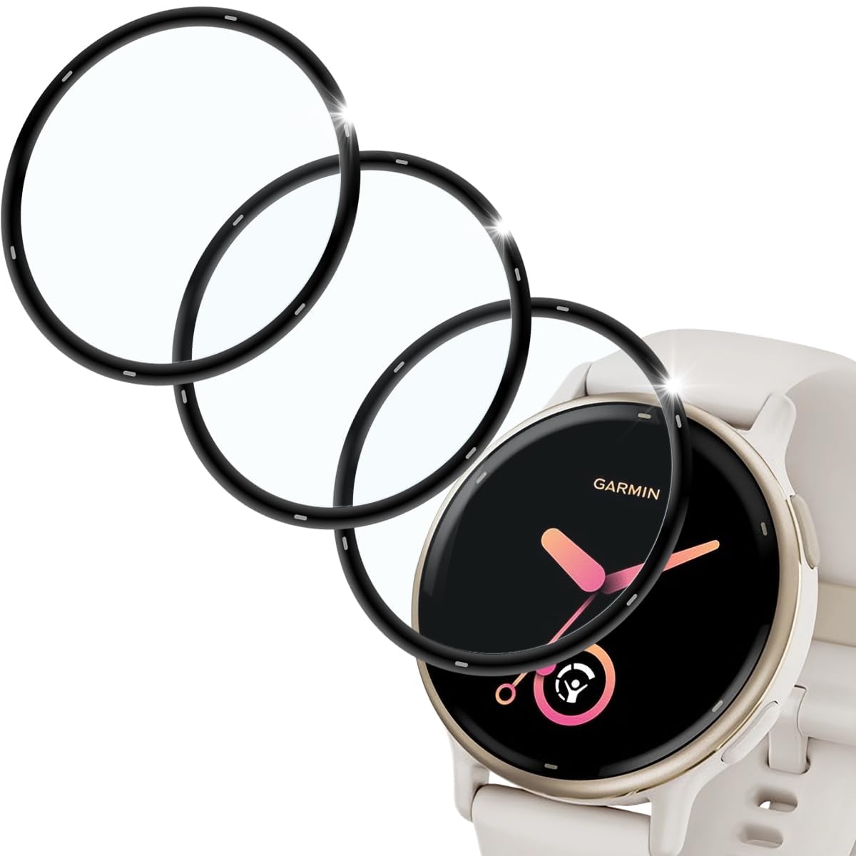 Amazon.co.jp: 対応 Garmin VivoActive5 フィルム 3枚セット PET複合材 
