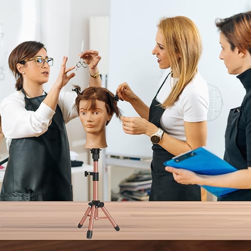 25 Inch Mannequin Head Stand Tripod for Wig Training Heads