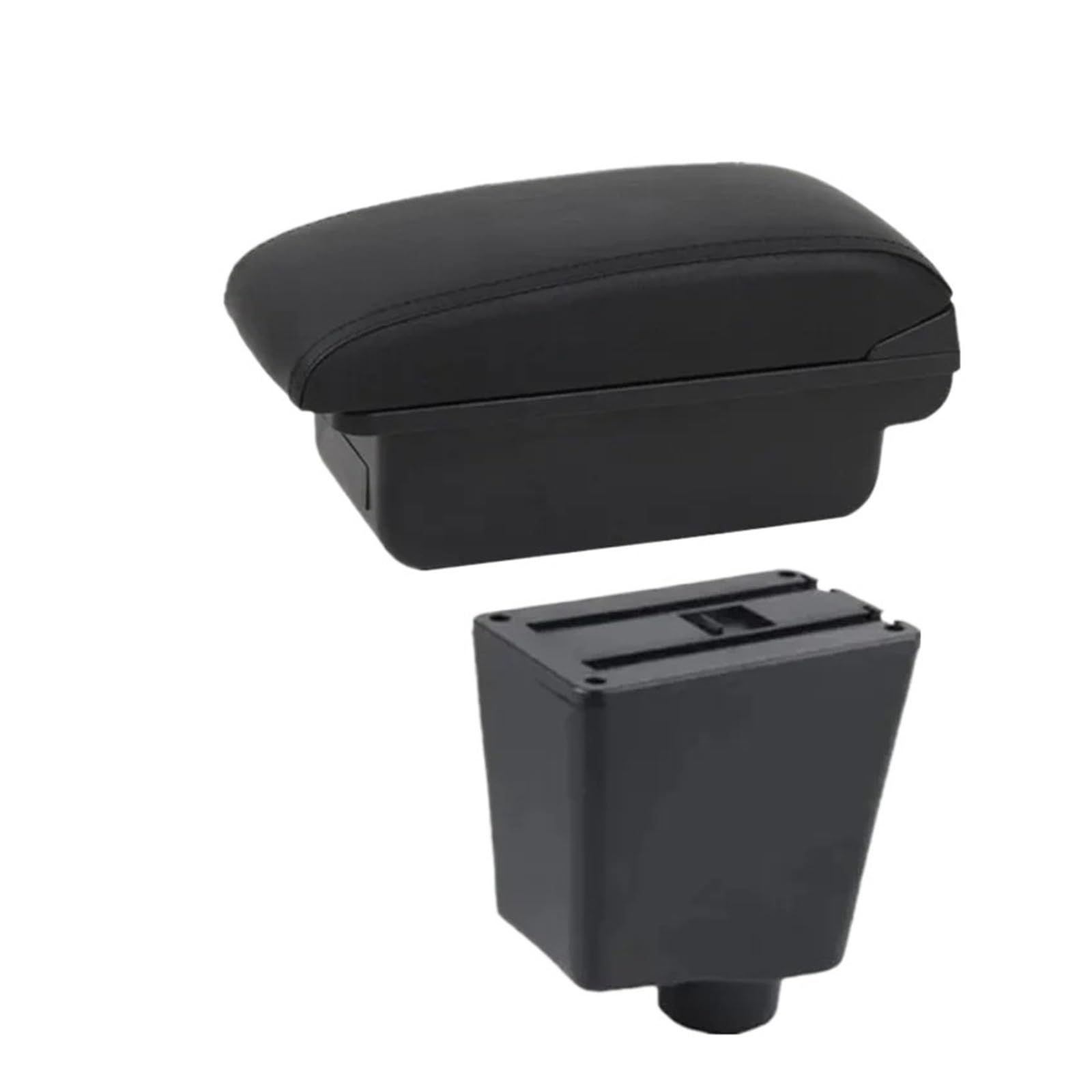 UMDJJU For SEAT For Ibiza III 2001-2008 Armrest Box Car Storage Retrofit Accessories Car Centre Console Armrest Box(A1 black line No USB)
