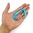 Outmate 12kN 3.2x2 Heavy-Duty Carabiner Clips - Durable, Lightweight Aluminum Alloy Carabiners for Hiking, Camping, Keychains, Dog Leashes, Hammocks & More(Wire gate,2 Cyan)