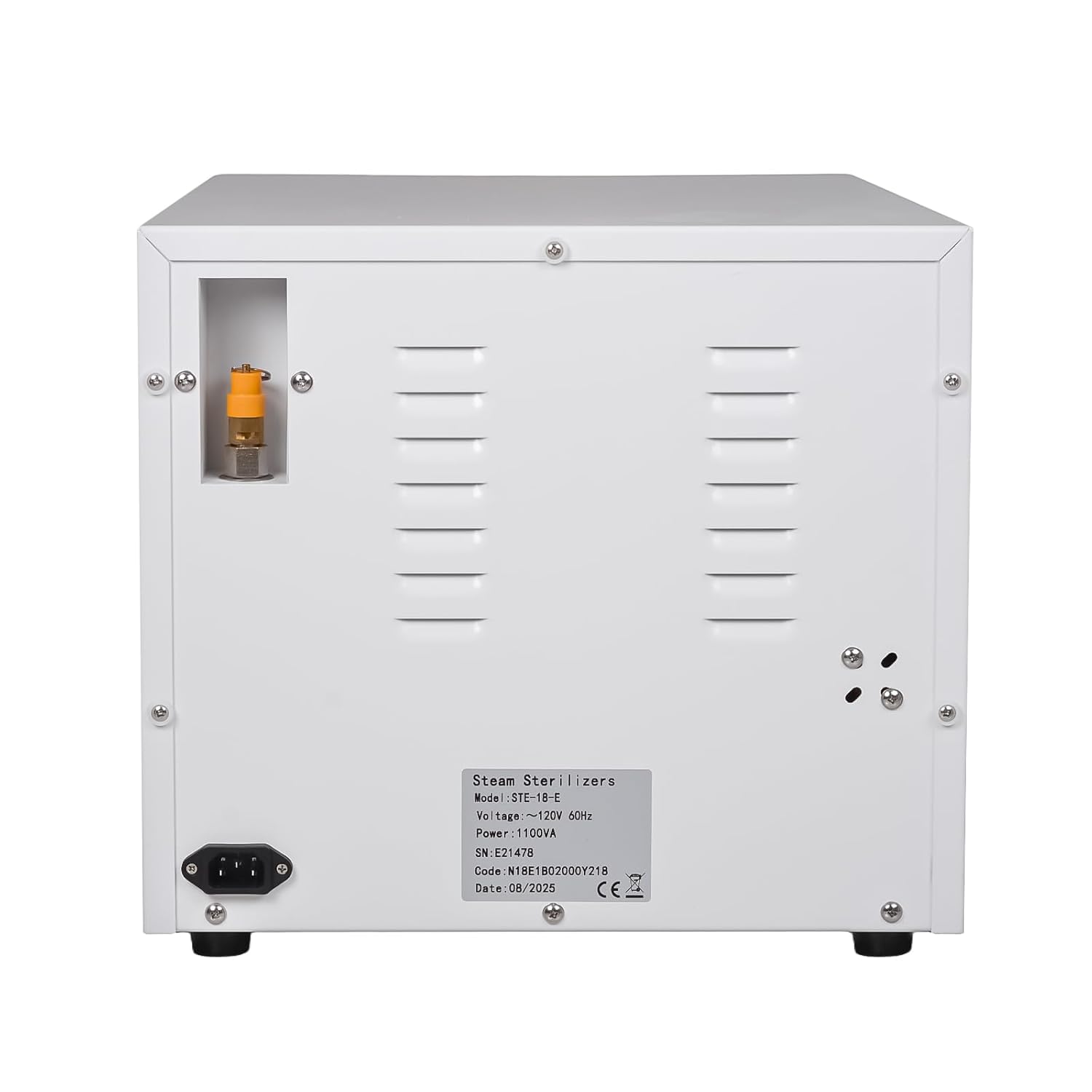Máquina de autoclave de laboratorio de esterilizadores de autoclave de 18L, autoclave de esterilizador de 1100W para herramientas, esterilizador de vapor de alta temperatura de 110V con pantalla digit