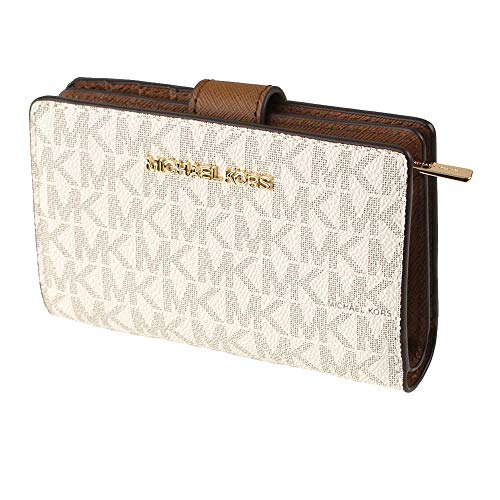 Michael Kors Jet Set - Cartera de Viaje Mediana con Cremallera Plegable - Vainilla