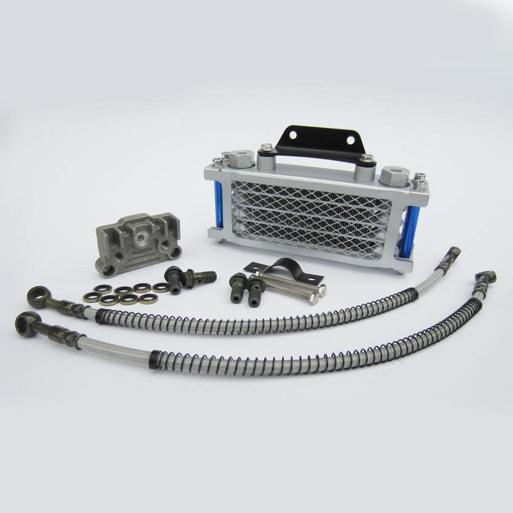 Engineölkühler CNC Kühlsystem Oil Kit Kühler Radiator Funktion Verbesserte Lebensdauer für Werkstatt Motorradpflege