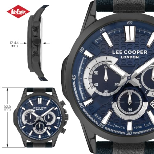 Lee Cooper Montre Homme Multi Function cadran bleu 44 mm premium - 5