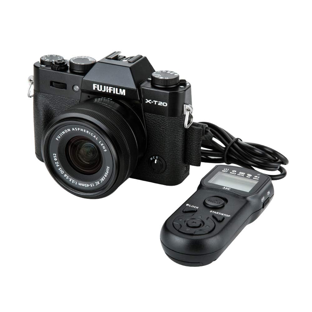 Temporizador de Disparador Control Remoto para Fujifilm Fuji X-T3 X-T2 X-T1 X-H1 X-T30 X-T20 X-T100 XF10 X-A5 X100F XF10 X-Pro2 X-E5 X-E3 X-A5 GFX Reemplaza el Cable de liberación Fujifilm RR-100