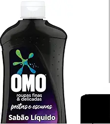 OMO Sabão Líquido para Roupas Finas e Delicadas, Pretas e Escuras, Limpeza Profunda