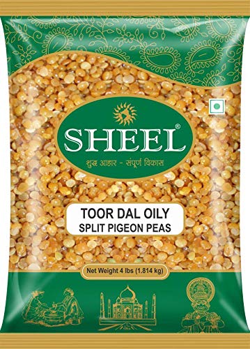 Sheel Toor Dal Aceitoso (guisantes de paloma partidos) - 4 libras