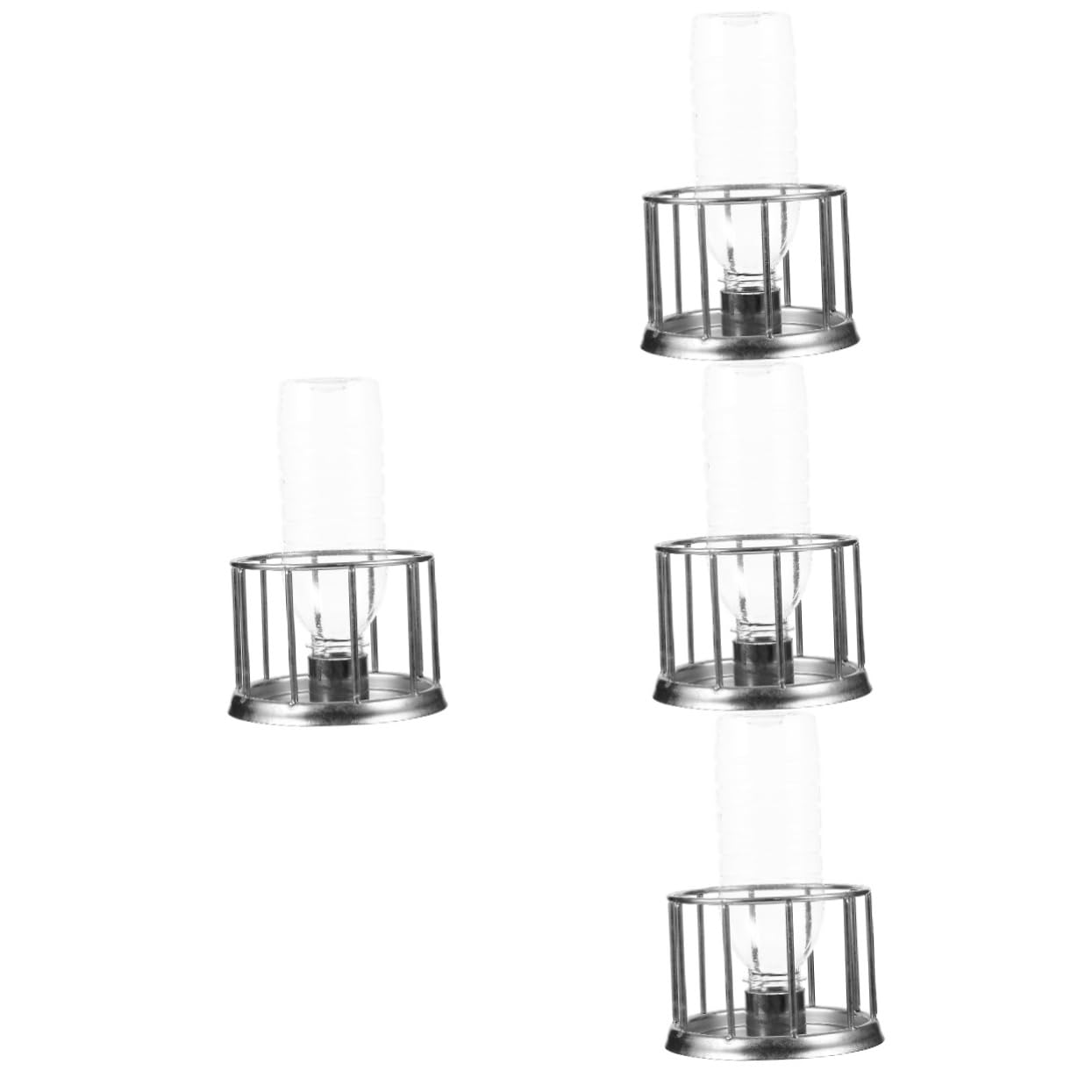 INOOMP 4pezzi Ciotola per Tartarughe Inossidabile Multifunzionale per Rettili Abbeveratoio e Ciotola per Design Anti-Splash Mini Feeder per e Terrario e Resistente