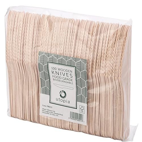 Utopia Cuchillo de madera de abedul de 16 cm, F90212-000000-B01010, paquete de 1000